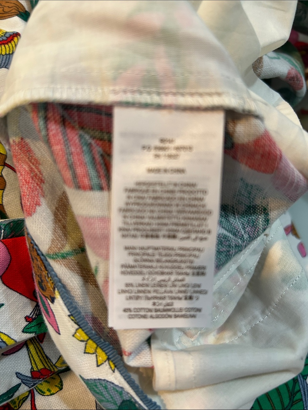 NWT Boden Multicolor Floral tropical animal  Straight-Leg Pants  linen cotton - Picture 11 of 14